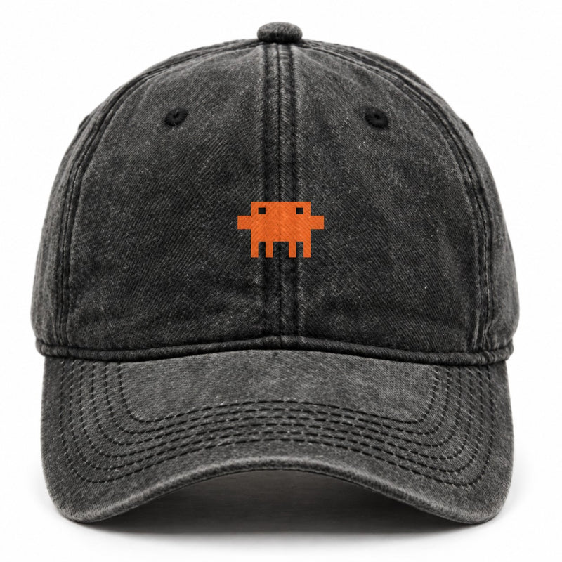 Boné Pixelguejo preto de frente, em fundo branco