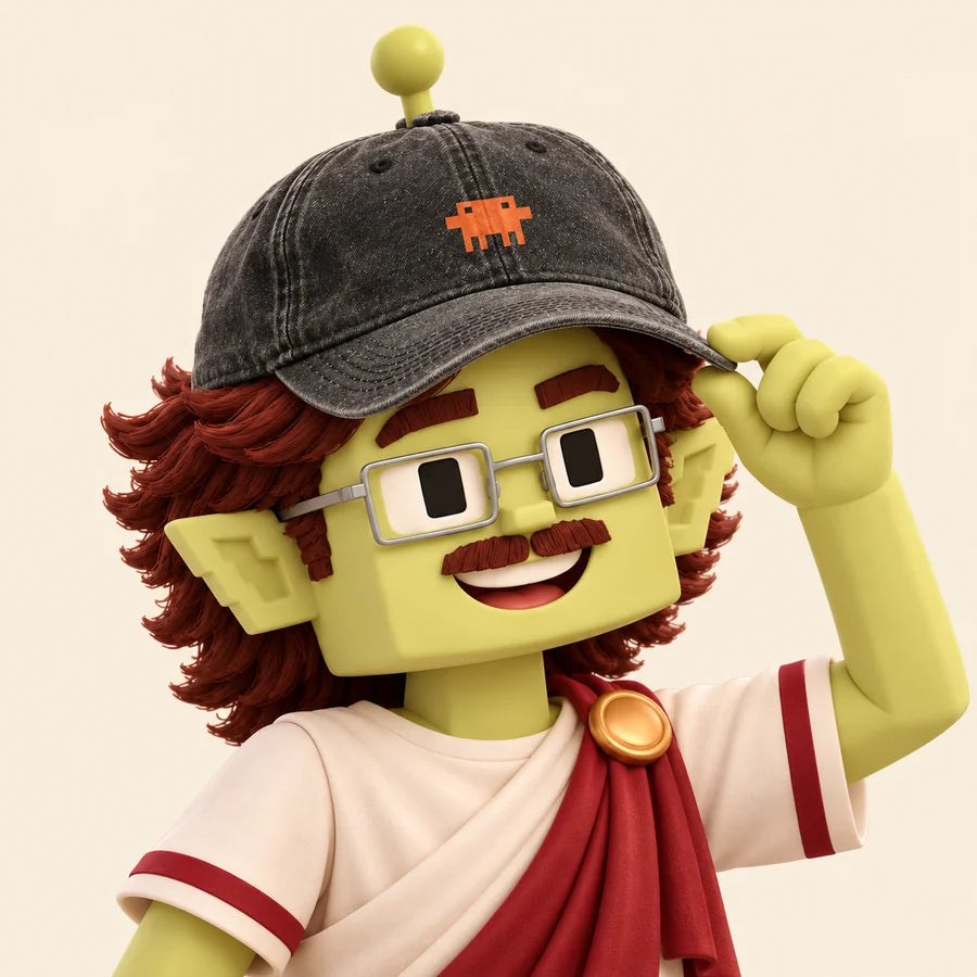 CZR, o mascote da Culturaverso, usando o Boné Claude Code